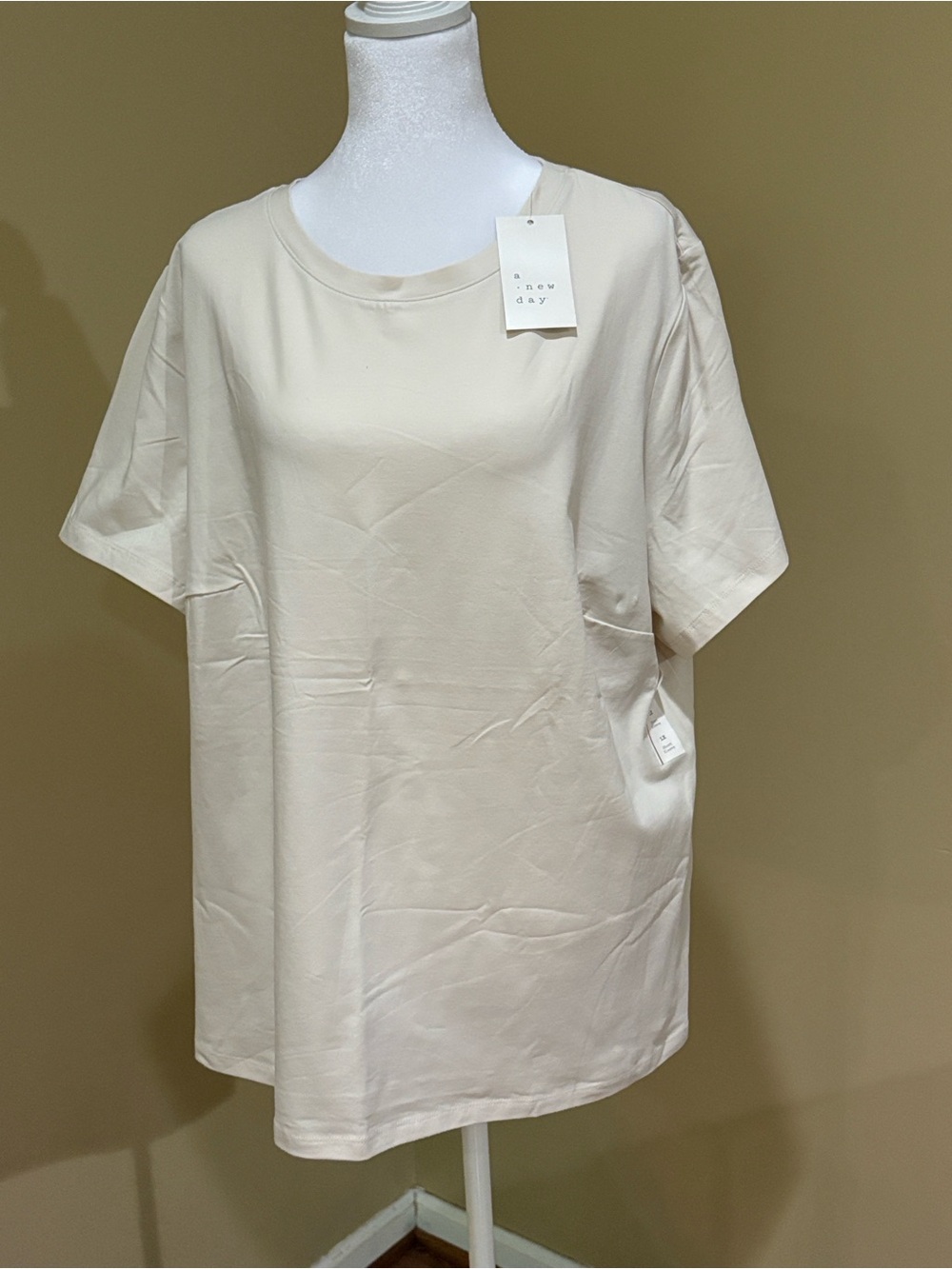 Target Cream beige  stretch Top by a new day